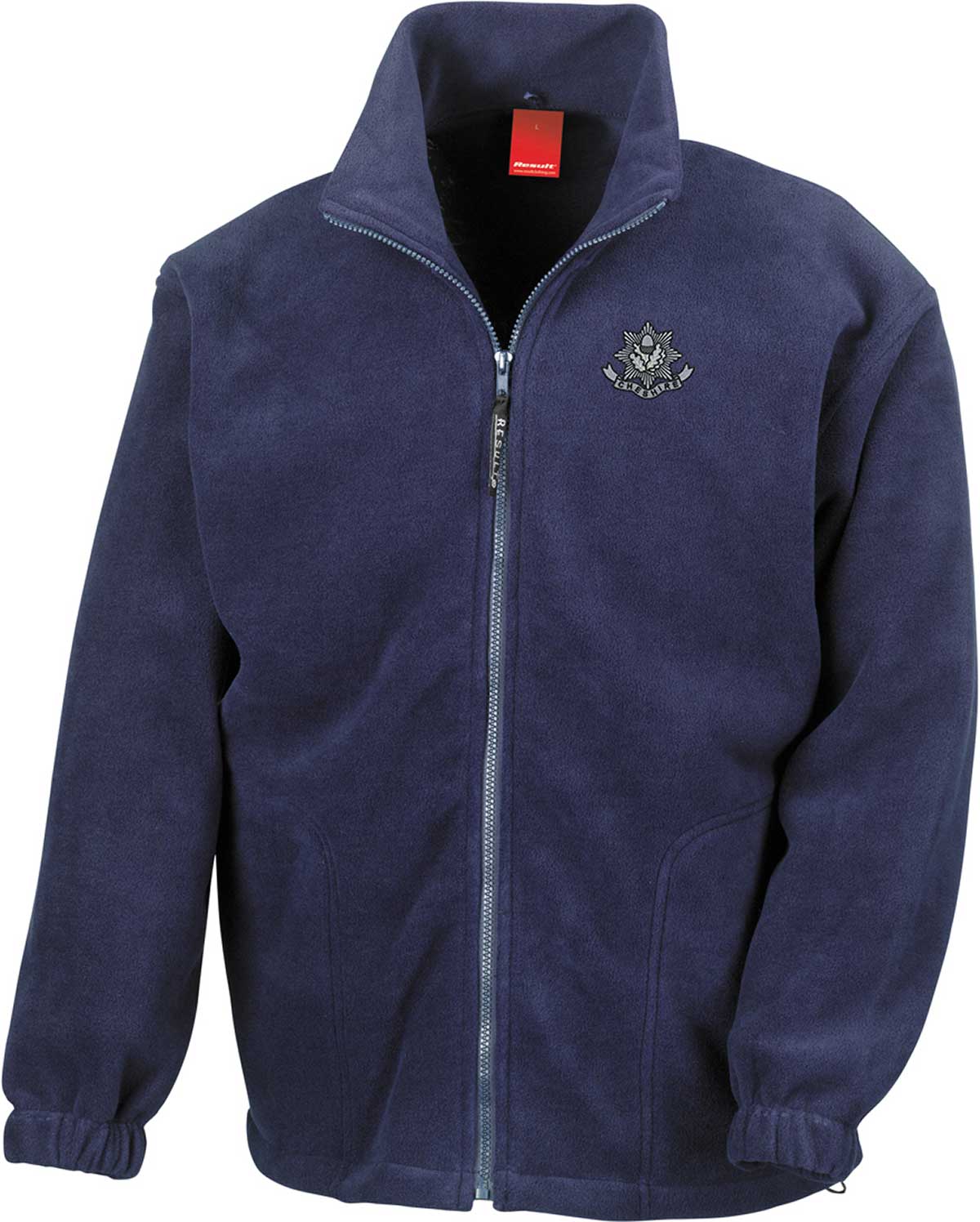 Military Online The Cheshire Regiment Embroidered Logo WW1 Official British Army Full Zip Heavyweight Fleece Jacket